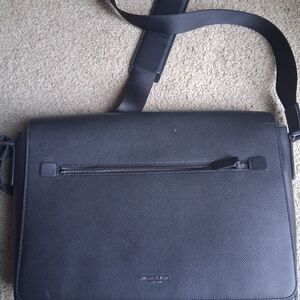 Michael Kors Black Leather Crossbody Messenger Bag